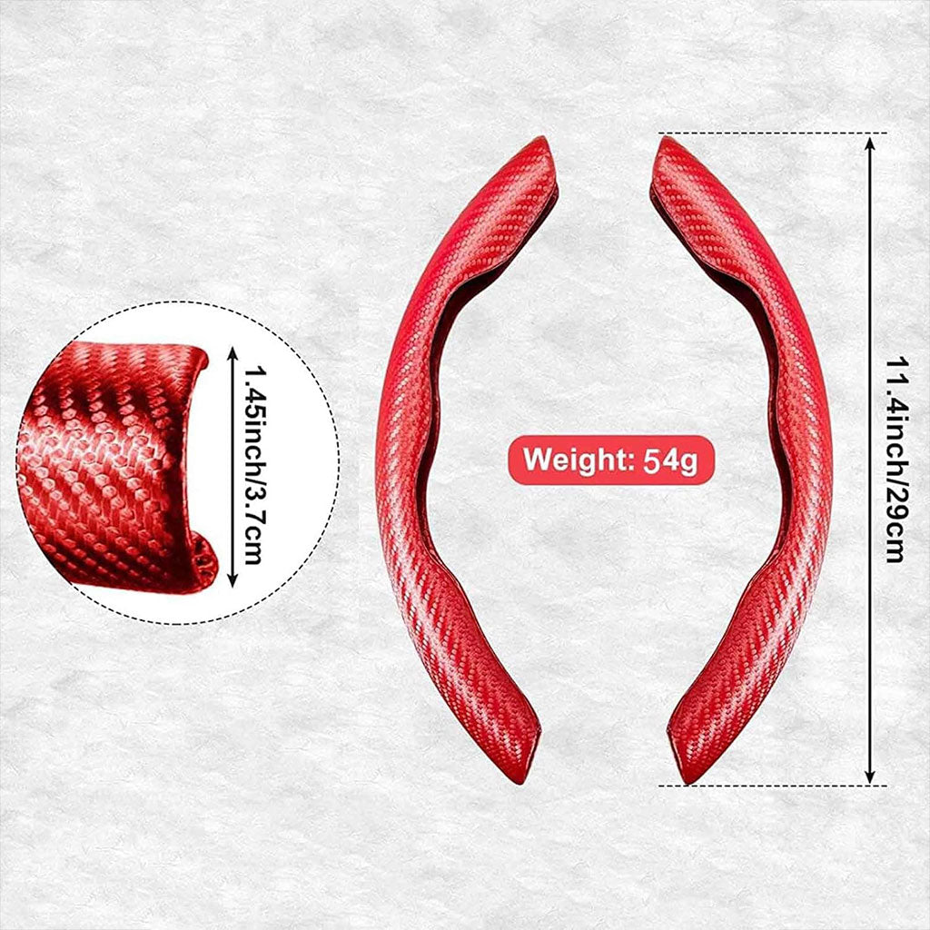 Housse de volant en fibre de carbone confortable et anti-dérapant – غطاء عجلة القيادة