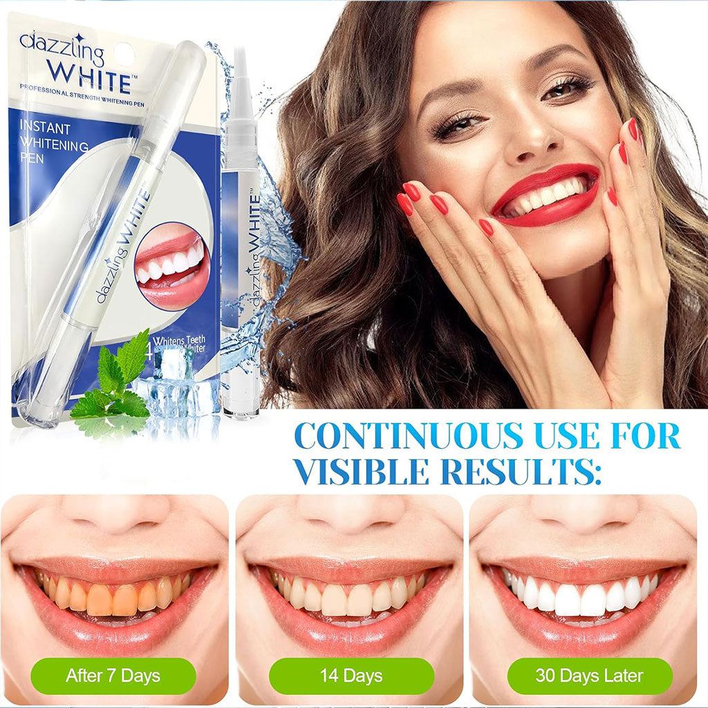 Stylo blanchissant pour les dents en 2 parties avec applicateur doux